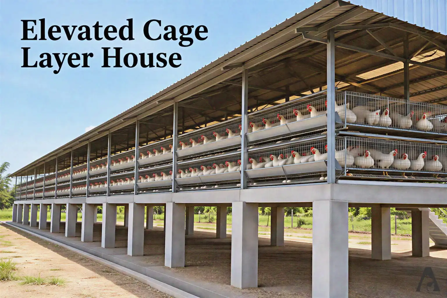 Elevated Cage Layer House (Poultry House)