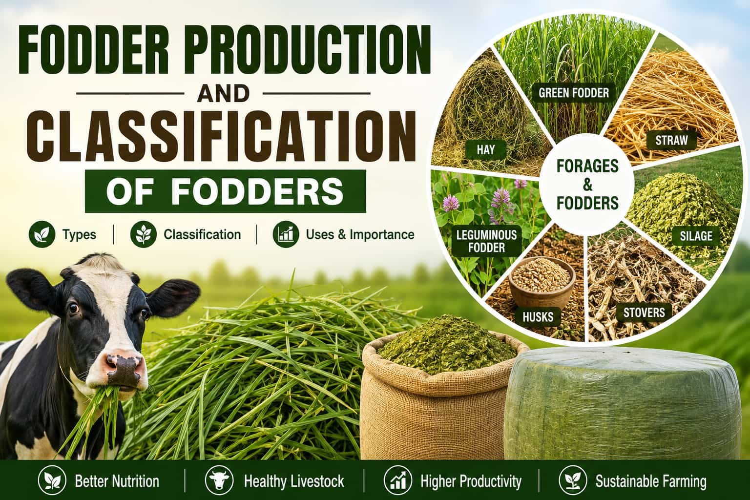Fodder Production and Classification of Fodders in Animal Farming