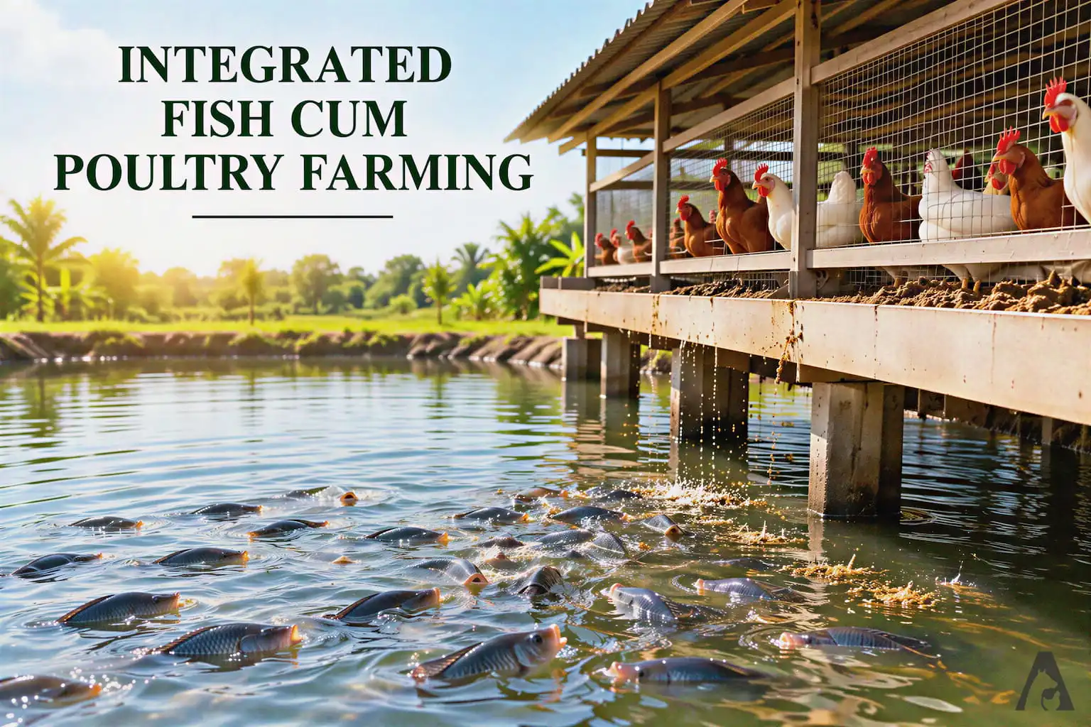 Integrated Fish Cum Poultry Farming