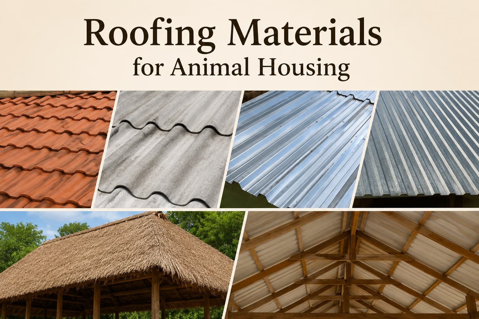 Roofing Materials for Animal Housing