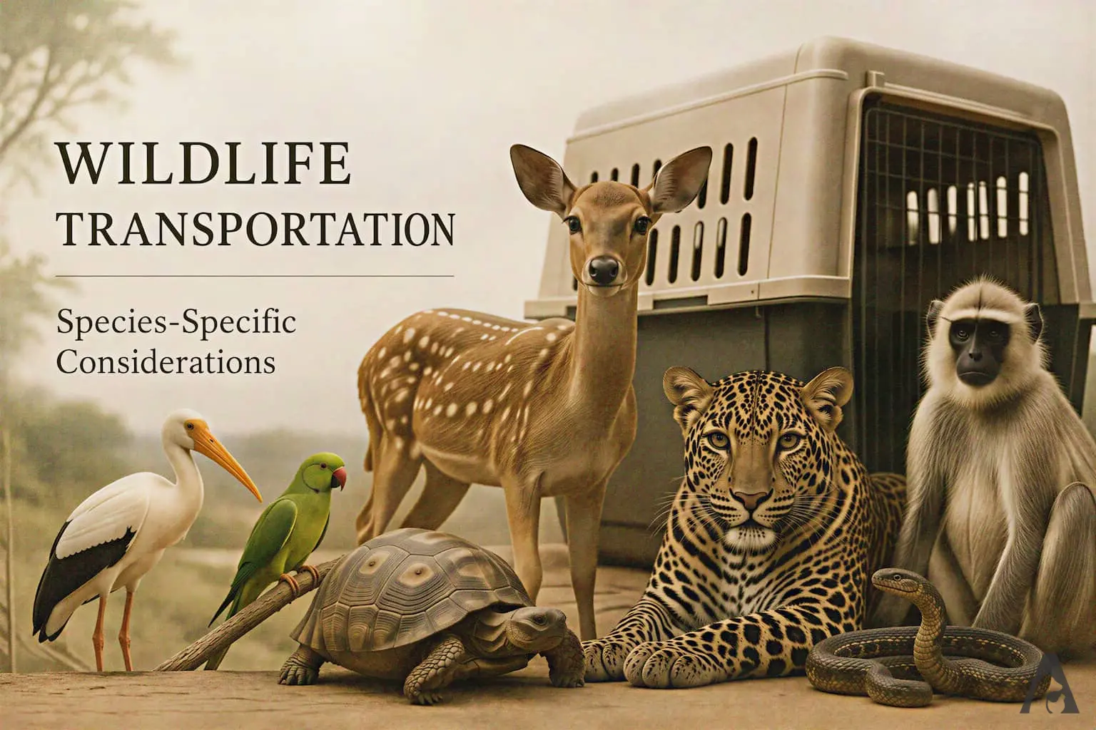 Species-Specific Considerations for Wildlife Transportation (Deer, Carnivores, Primates, Birds & Reptiles)