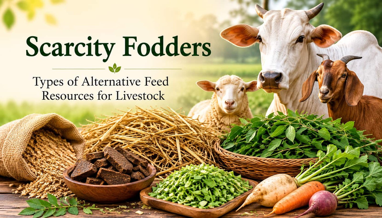 Types of Scarcity Fodders for Livestock (Alternative Feed Resources During Feed Shortages)